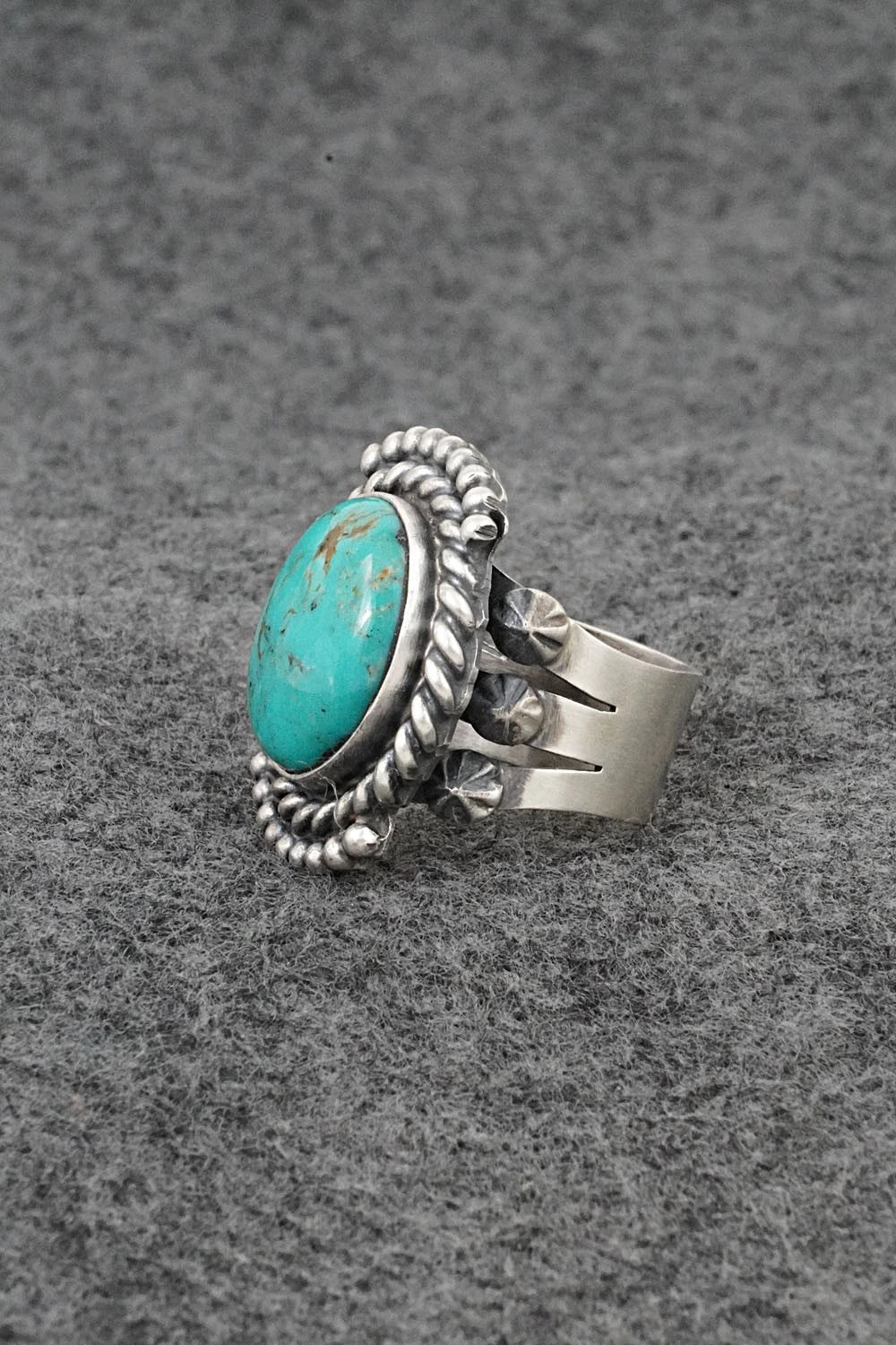 Turquoise & Sterling Silver Ring - Darrin Livingston - Size 7