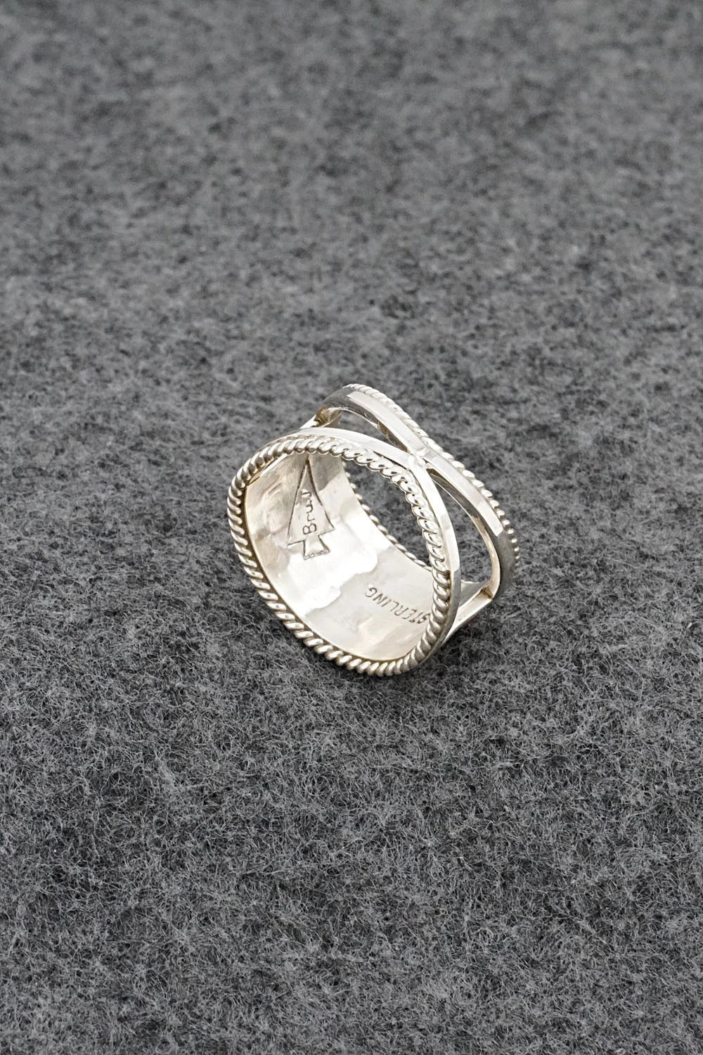 Coral and Sterling Silver Ring - Bruce Johnson - Size 7