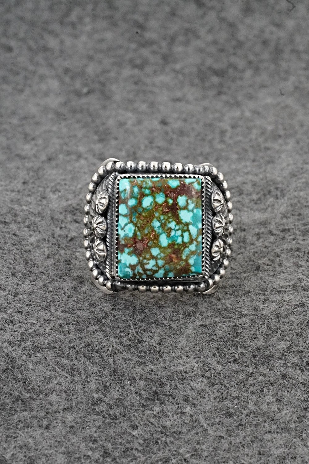 Turquoise & Sterling Silver Ring - Delbert Gordon - Size 12.5