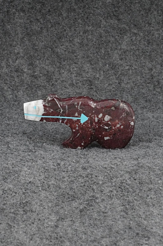 Bear Zuni Fetish Carving - Kenric Laiwakete