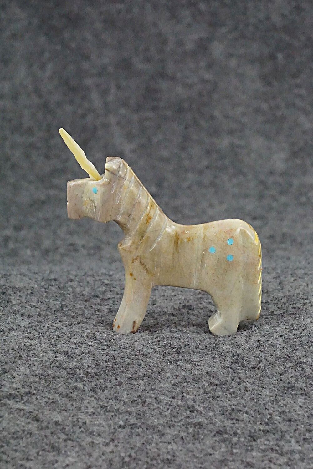 Unicorn Horse Zuni Fetish Carving - Todd Etsate