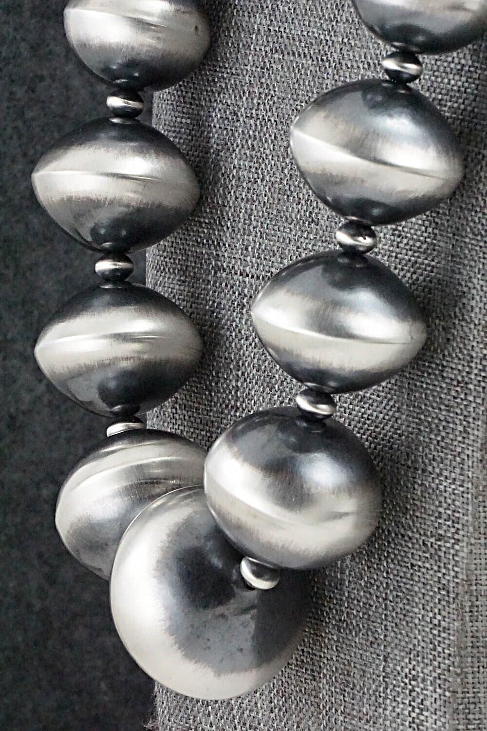 Sterling Silver Navajo Pearl Necklace 22" - Tonisha Haley