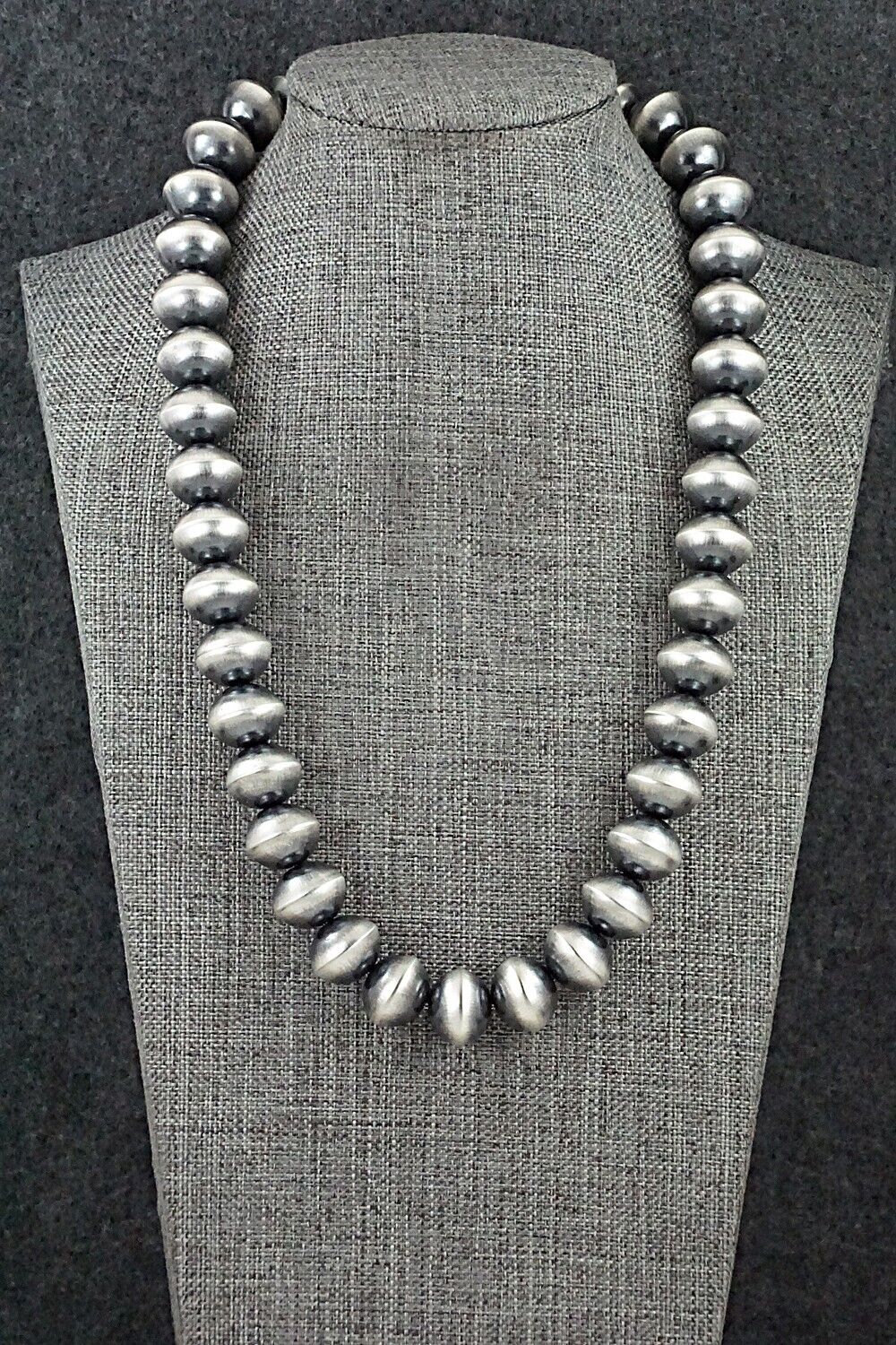 Sterling Silver Navajo Pearl Necklace 20" - Tonisha Haley