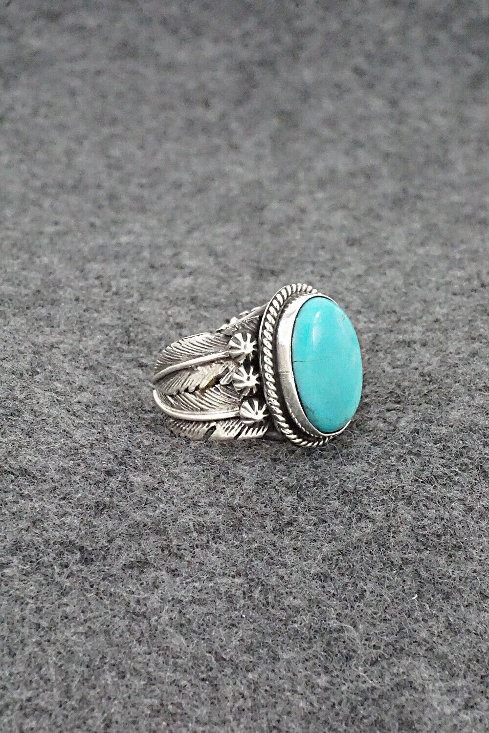 Turquoise & Sterling Silver Ring - Grace Kenneth - Size 5.5