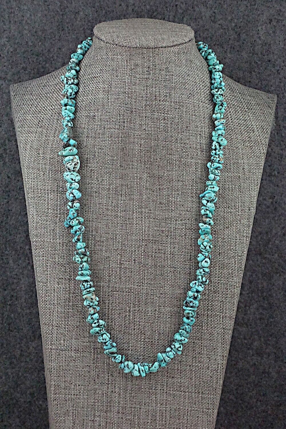 Turquoise & Sterling Silver Necklace 22" - Louise Joe