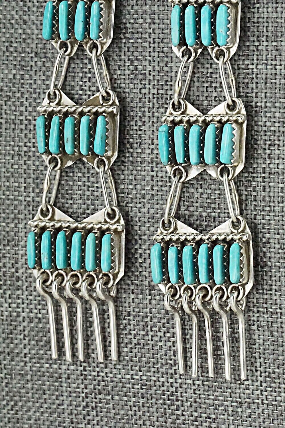 Turquoise & Sterling Silver Earrings - Charlie John