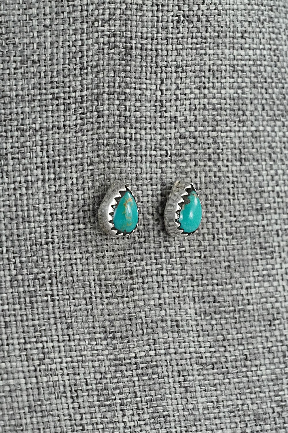 Turquoise & Sterling Silver Earrings - Gerald Joe