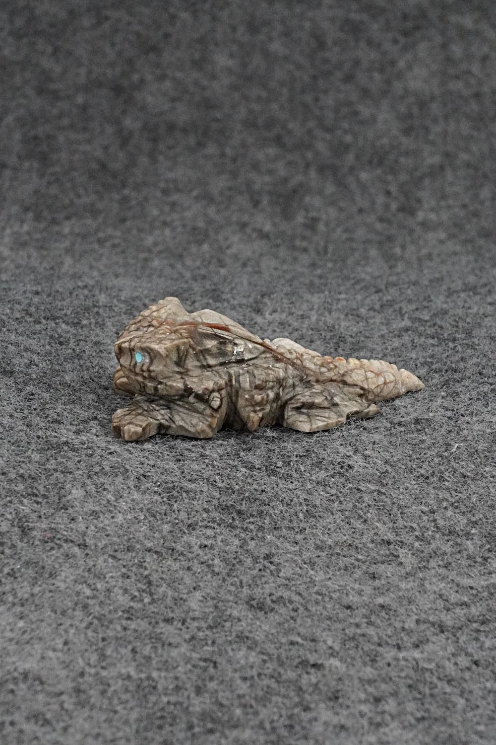 Horned Toad Zuni Fetish Carving - Tony Mackel