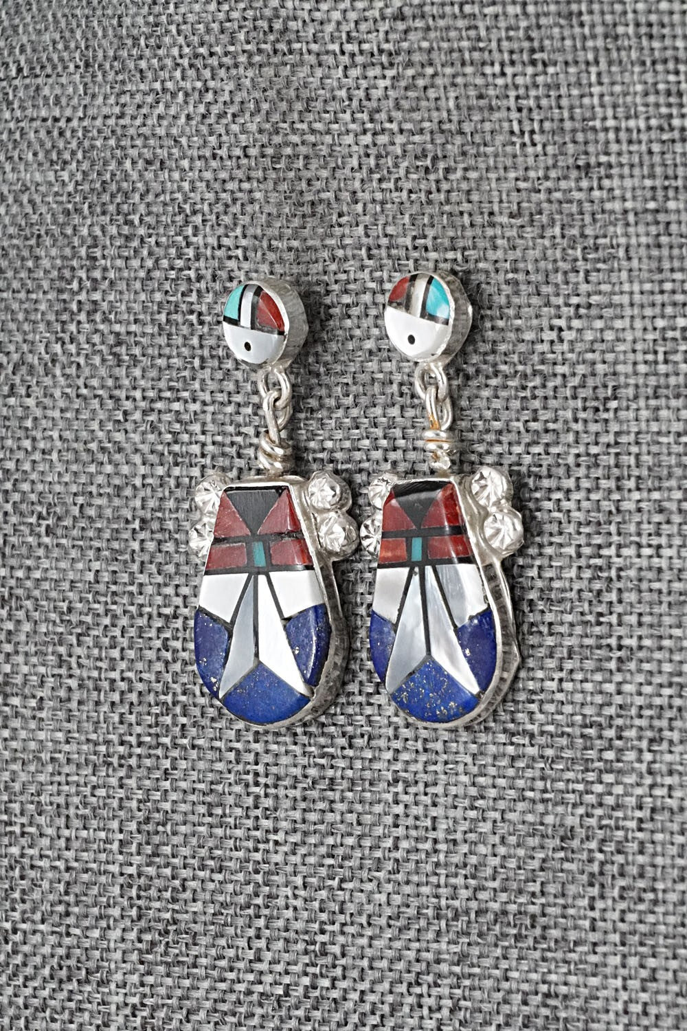 Multi-Stone Inlay & Sterling Silver Earrings - Ola Eriacho