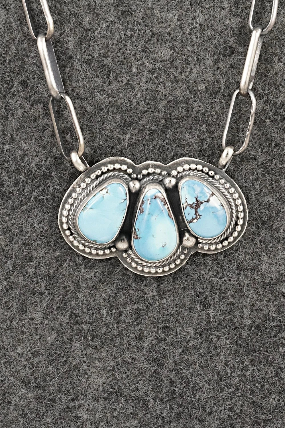 Turquoise & Sterling Silver Necklace - Darrin Livingston