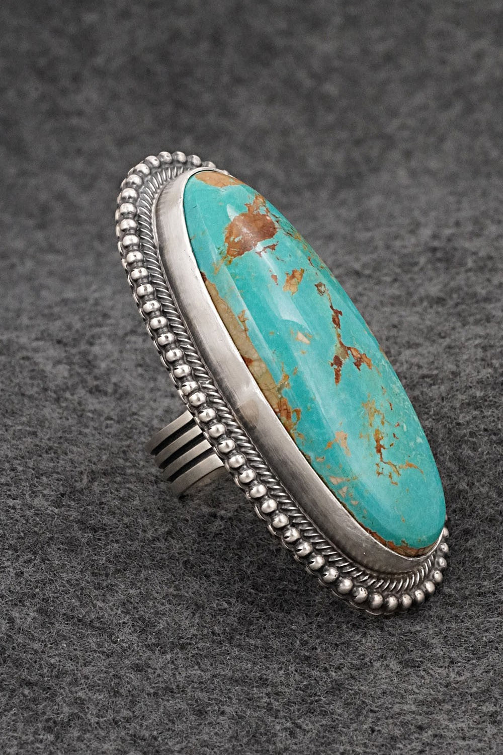 Turquoise & Sterling Silver Ring - Randy Boyd - Size 8.5