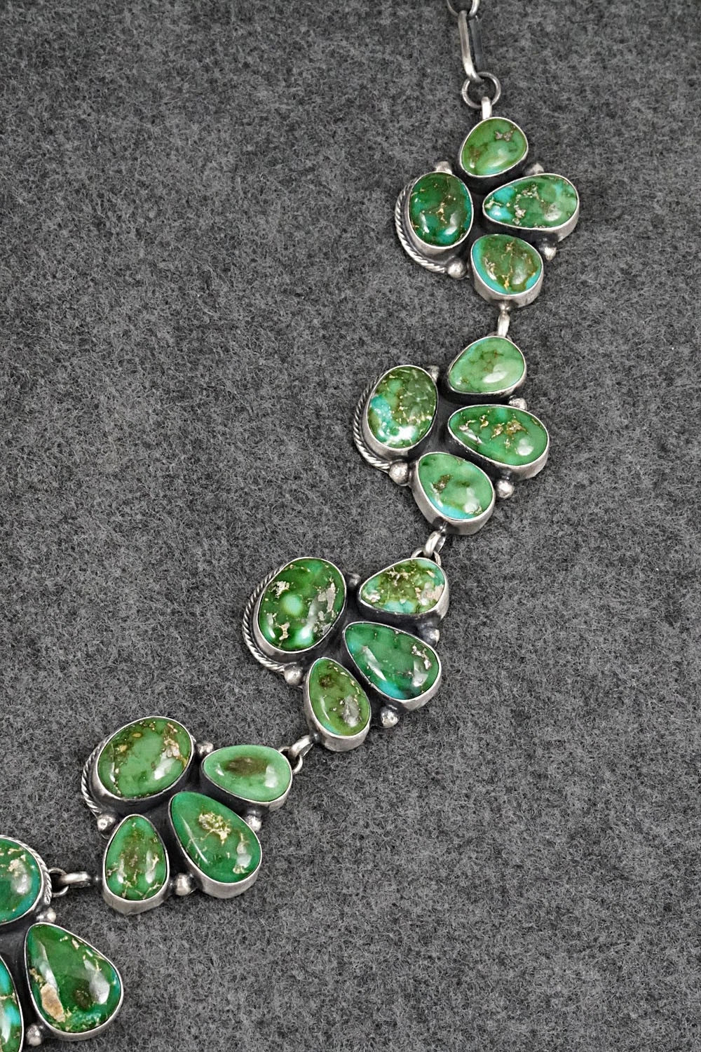 Turquoise & Sterling Silver Necklace and Earrings Set - Kathleen Livingston