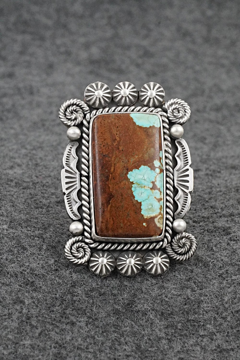 Turquoise & Sterling Silver Ring - Michael Calladitto - Size 9