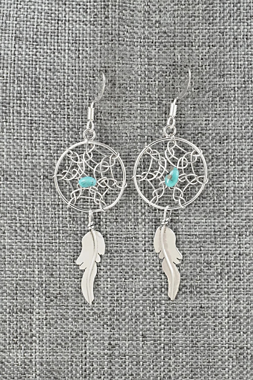 Turquoise & Sterling Silver Earrings - Lorenzo Arviso