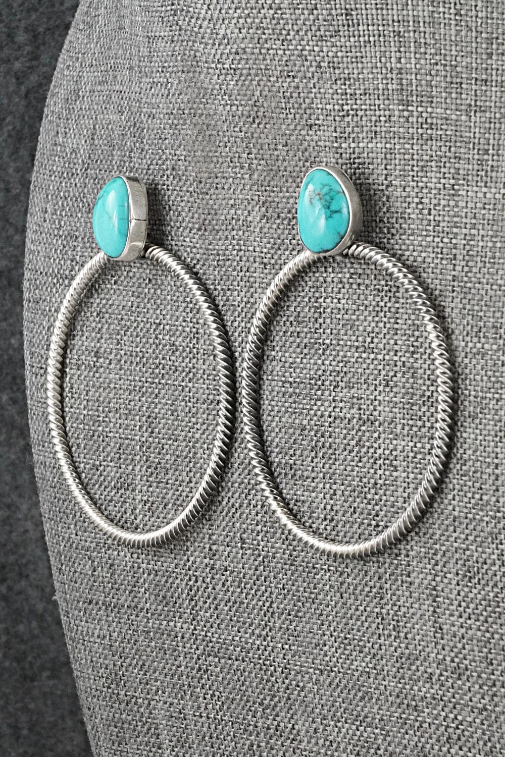 Turquoise & Sterling Silver Earrings - Verley Betone