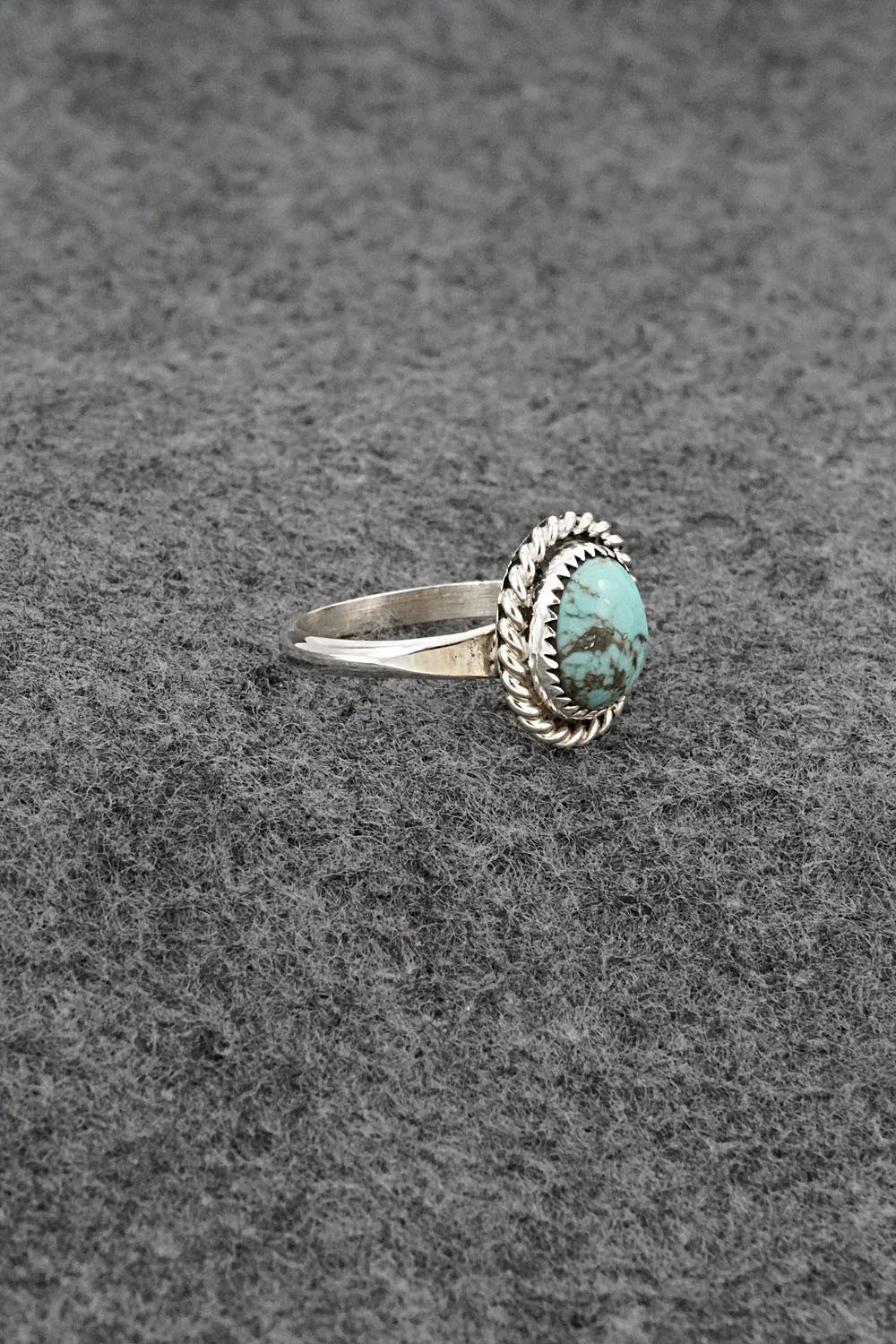 Turquoise & Sterling Silver Ring - Darius Arviso - Size 7