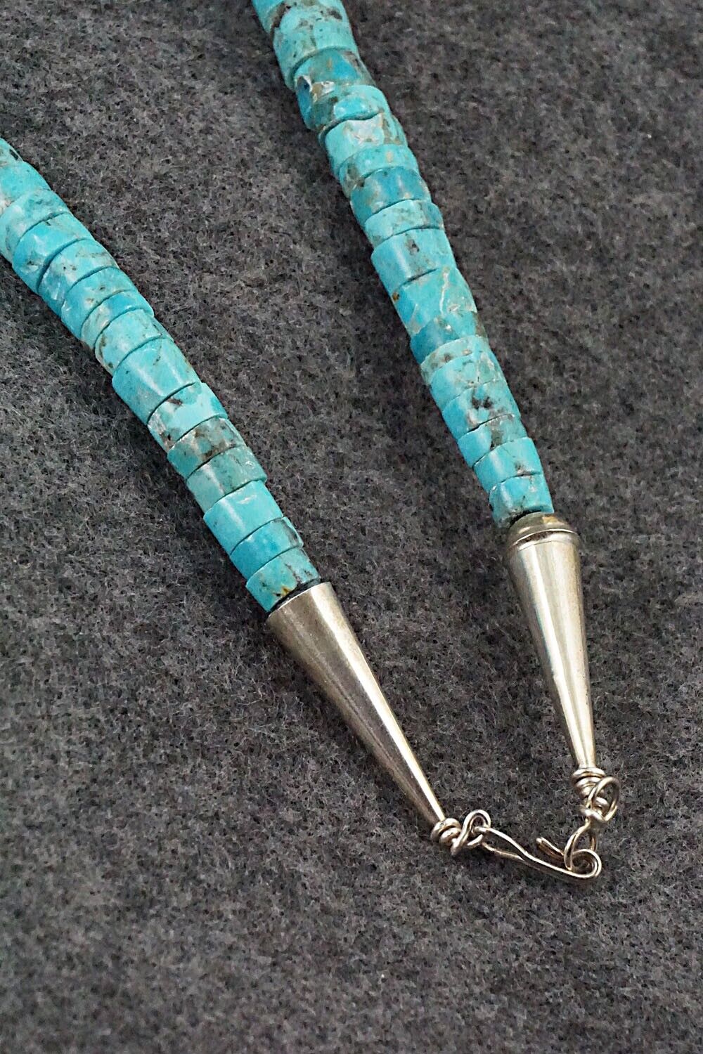 Spiny Oyster, Turquoise & Sterling Silver Necklace - Lupe Lovato