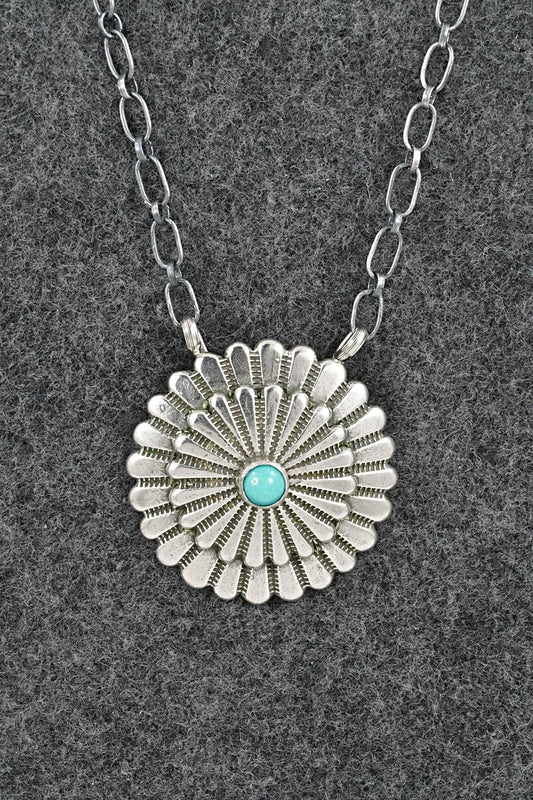Turquoise & Sterling Silver Necklace - Sheldon Mariano