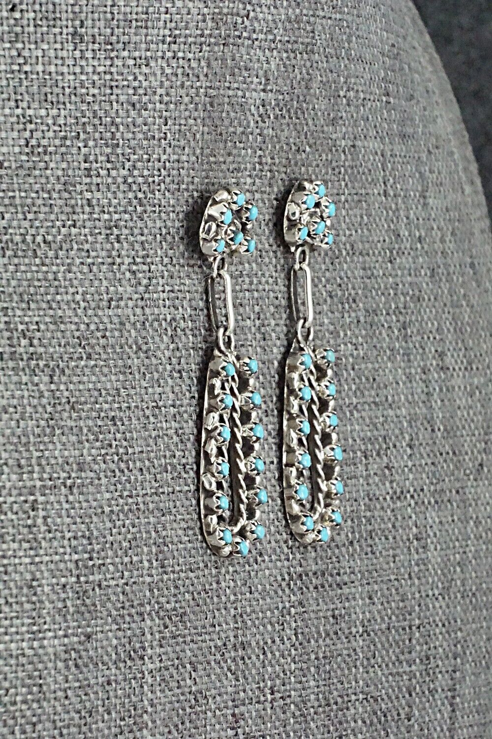 Turquoise & Sterling Silver Earrings - Randy Hooee