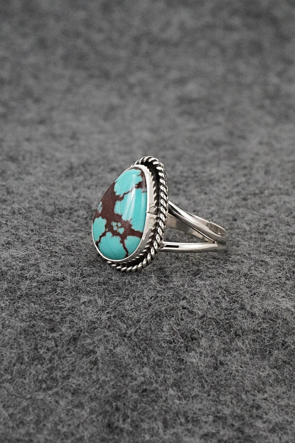 Turquoise & Sterling Silver Ring - Eugene Gruber - Size 6