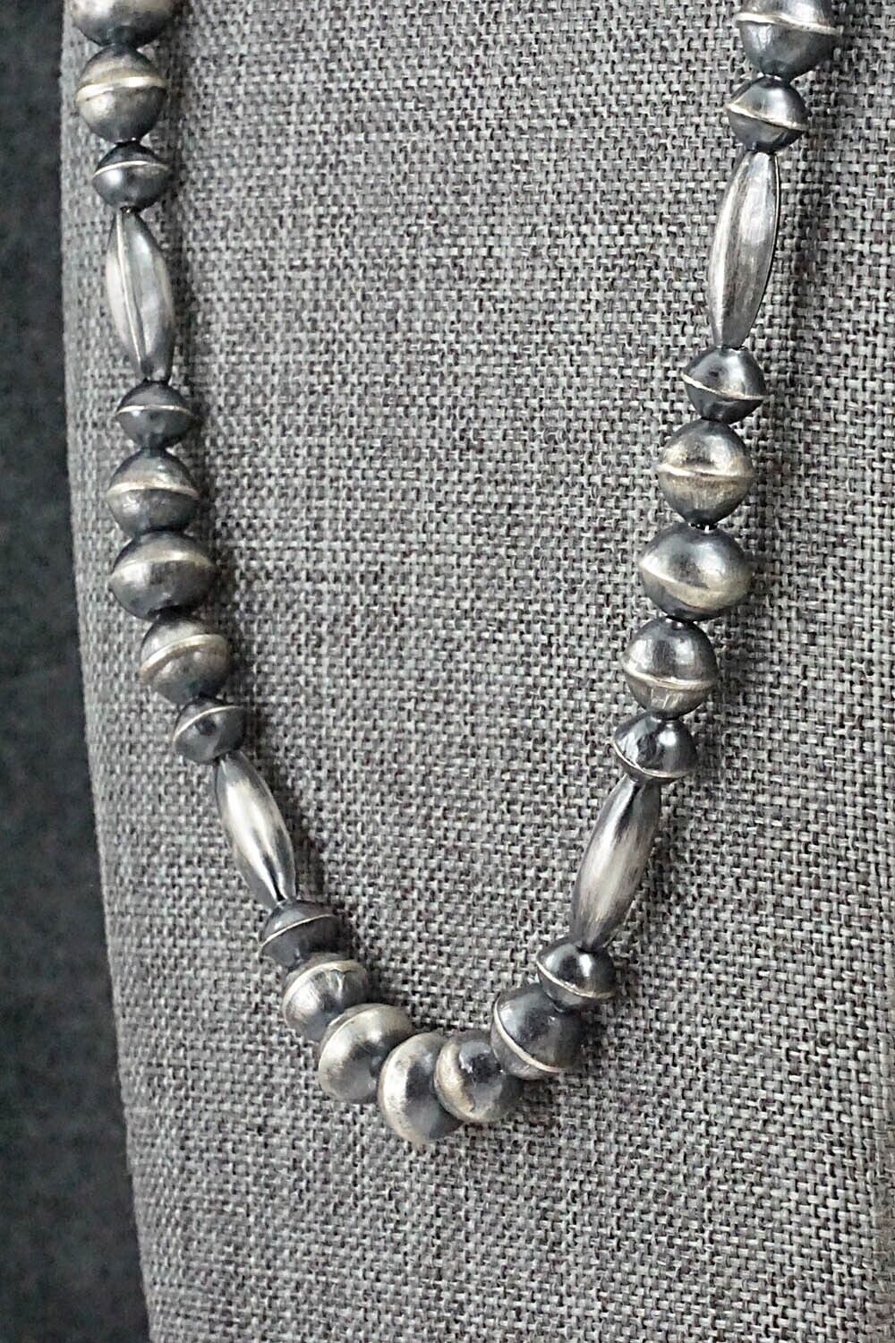 Sterling Silver Navajo Pearl Necklace 30" - Vintage