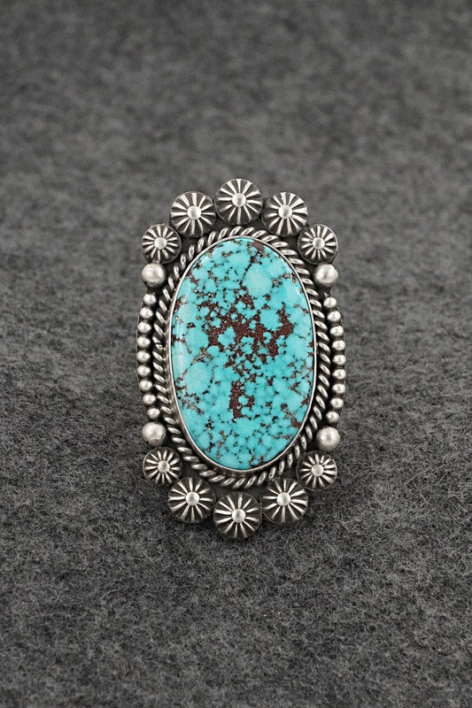 Turquoise & Sterling Silver Ring - Michael Calladitto - Size 9
