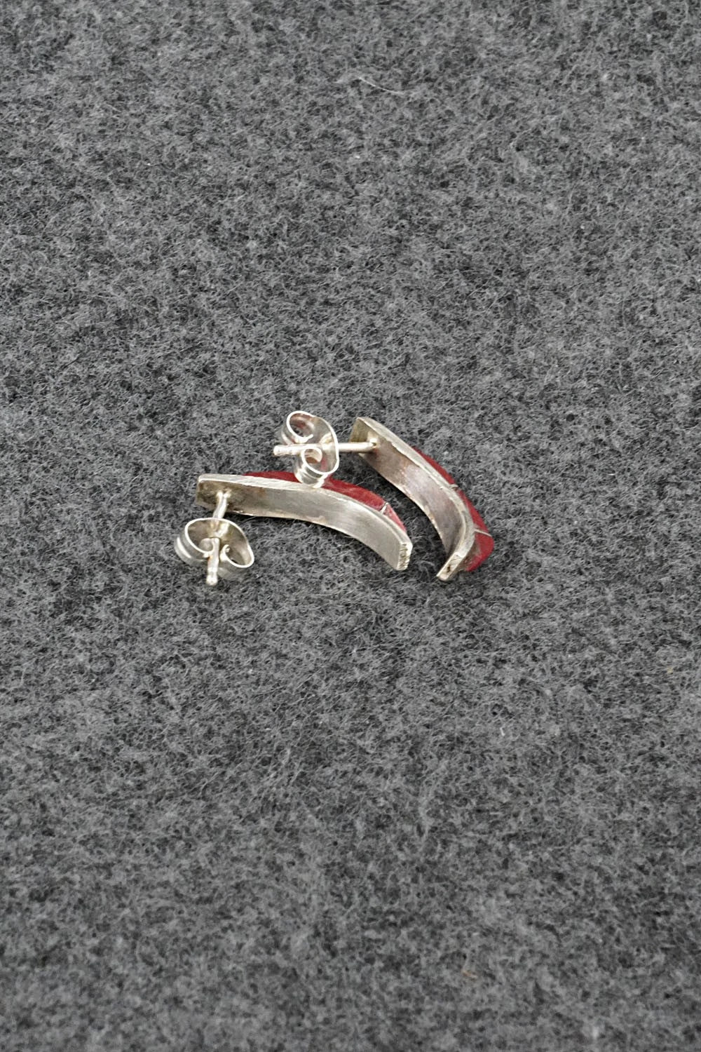 Coral & Sterling Silver Earrings - Kent Lonjose