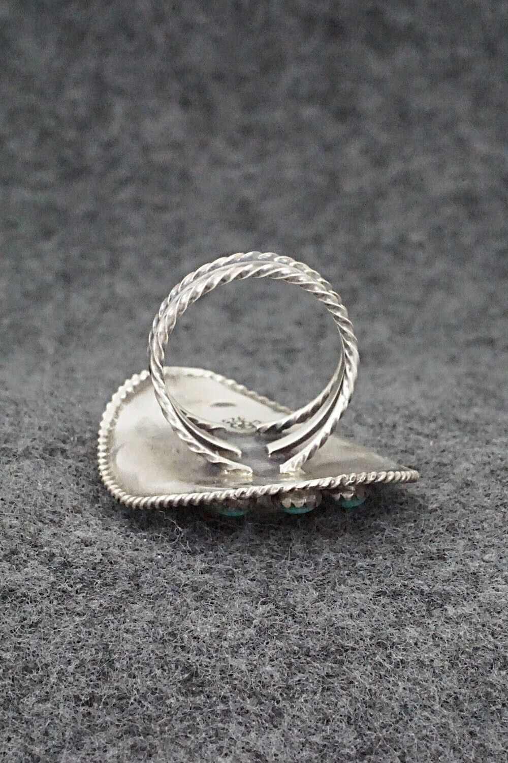 Turquoise & Sterling Silver Ring - Bobby Platero - Size 5.5