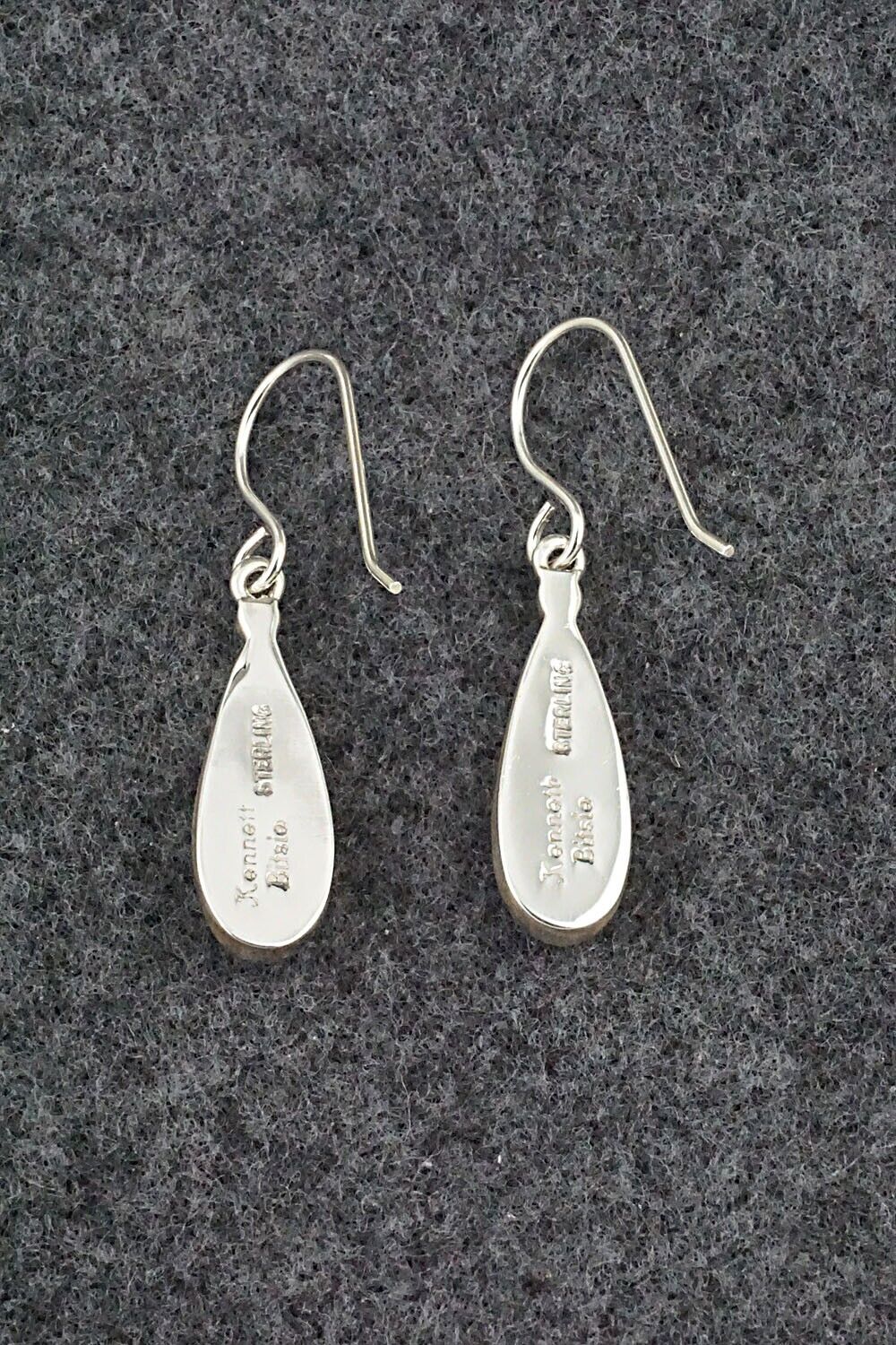 White Buffalo & Sterling Silver Earrings - Kenneth Bitsie