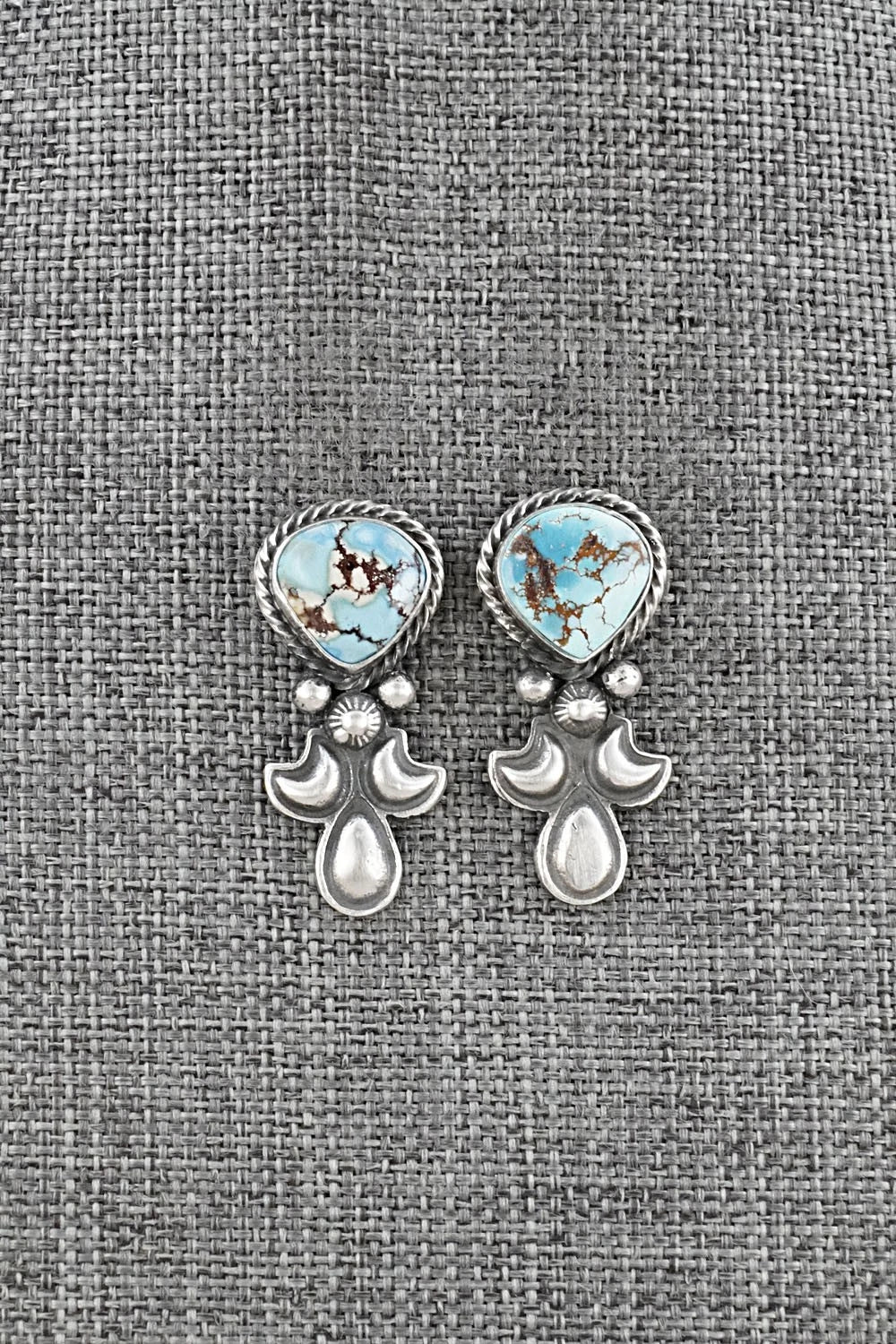 Turquoise & Sterling Silver Squash Blossom Set - Matthew Gordon
