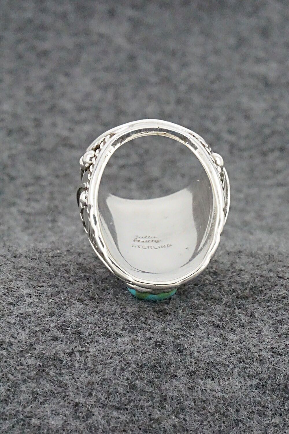 Turquoise & Sterling Silver Ring - Julia Etsitty - Size 8.5