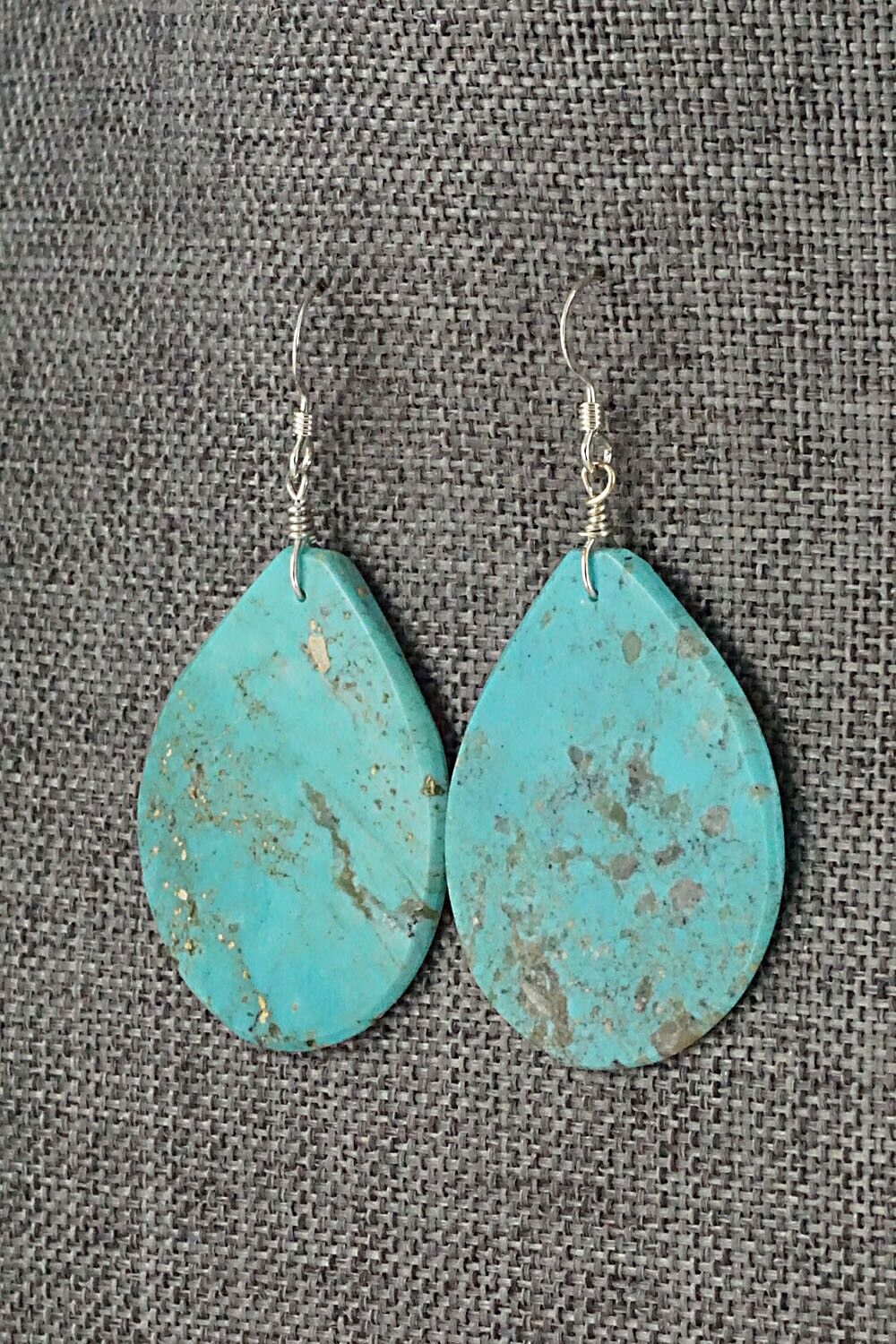 Turquoise & Sterling Silver Earrings - Lupe Lovato