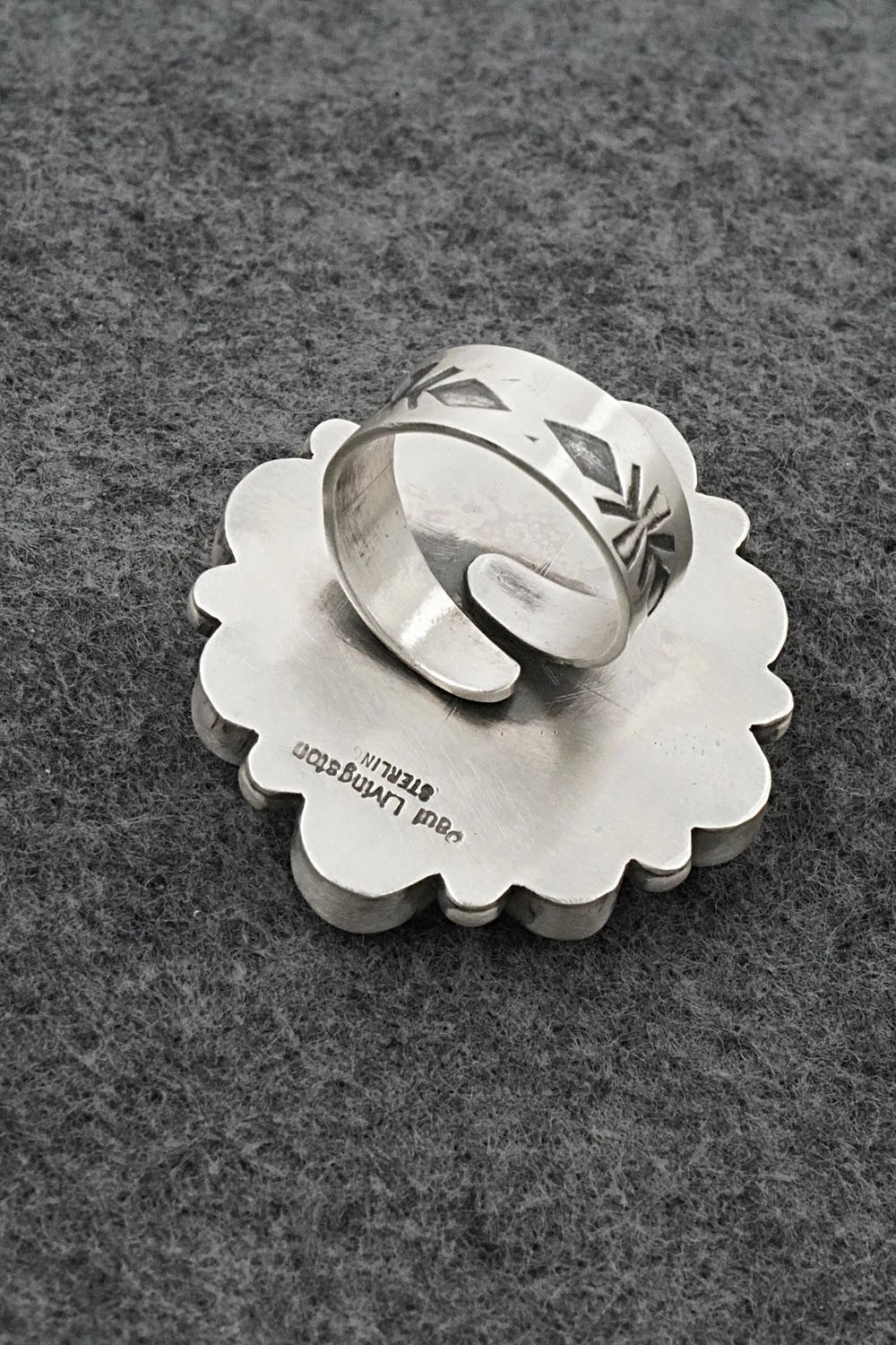 Turquoise & Sterling Silver Ring - Paul Livingston - Size Adjustable