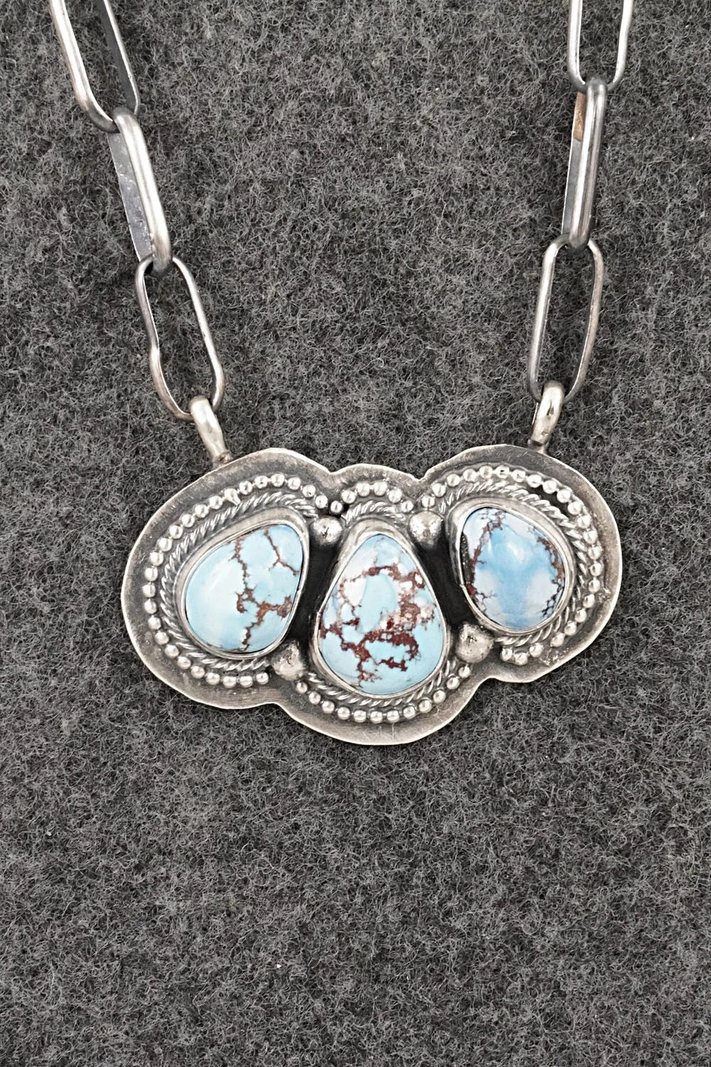 Turquoise & Sterling Silver Necklace - Darrin Livingston