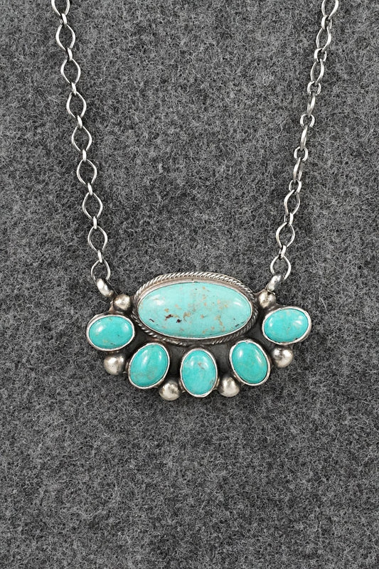 Turquoise & Sterling Silver Necklace - Kathleen Livingston