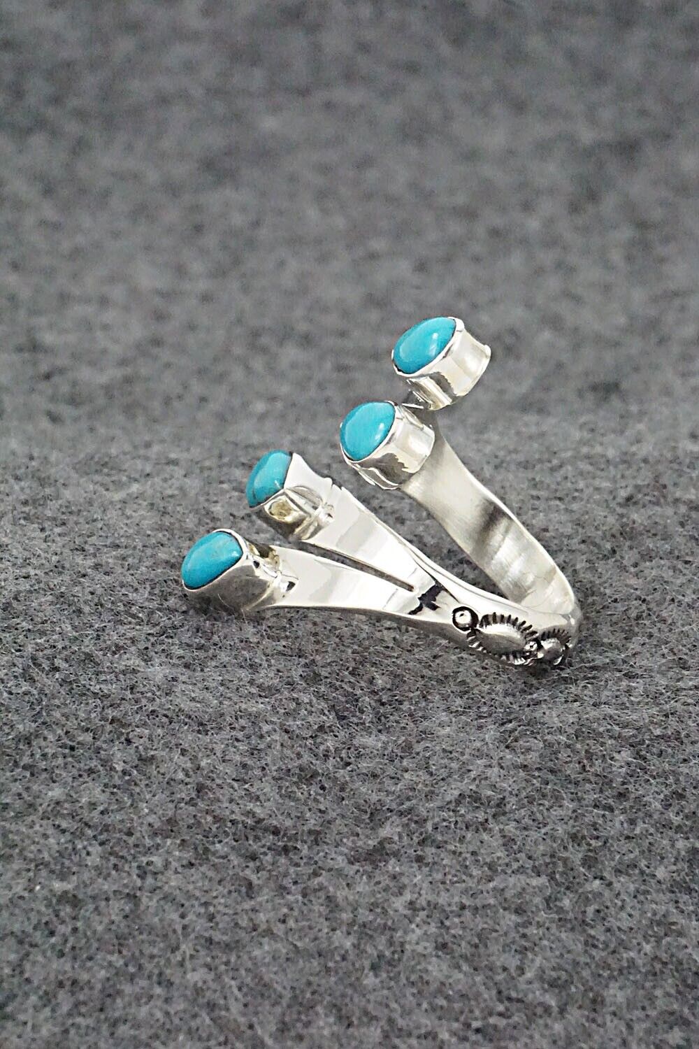 Turquoise & Sterling Silver Ring - Thomas Yazzie - Size 8.5