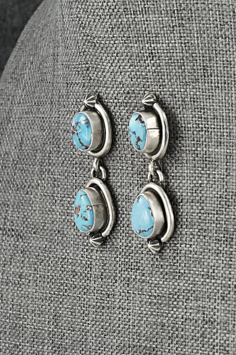 Turquoise & Sterling Silver Squash Blossom Set - Darrin Livingston