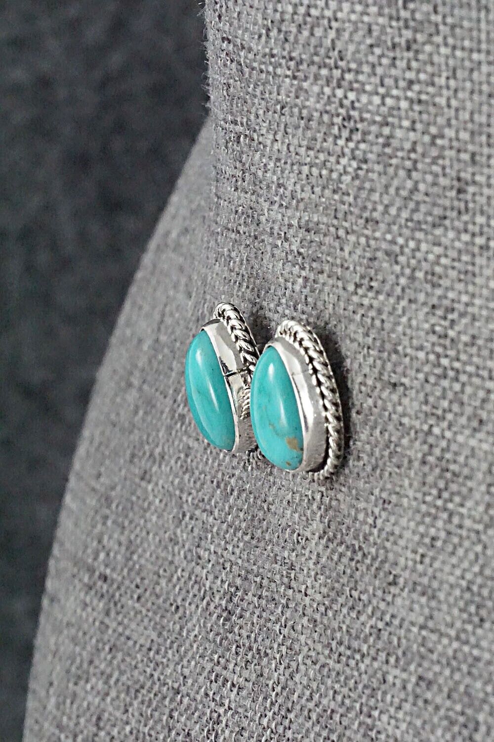 Turquoise & Sterling Silver Earrings - Marco Begaye