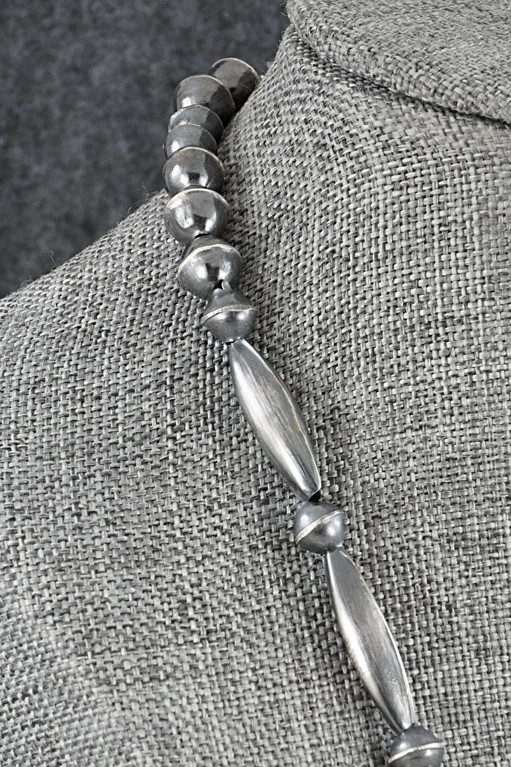 Sterling Silver Navajo Pearl Necklace 26" - Vintage