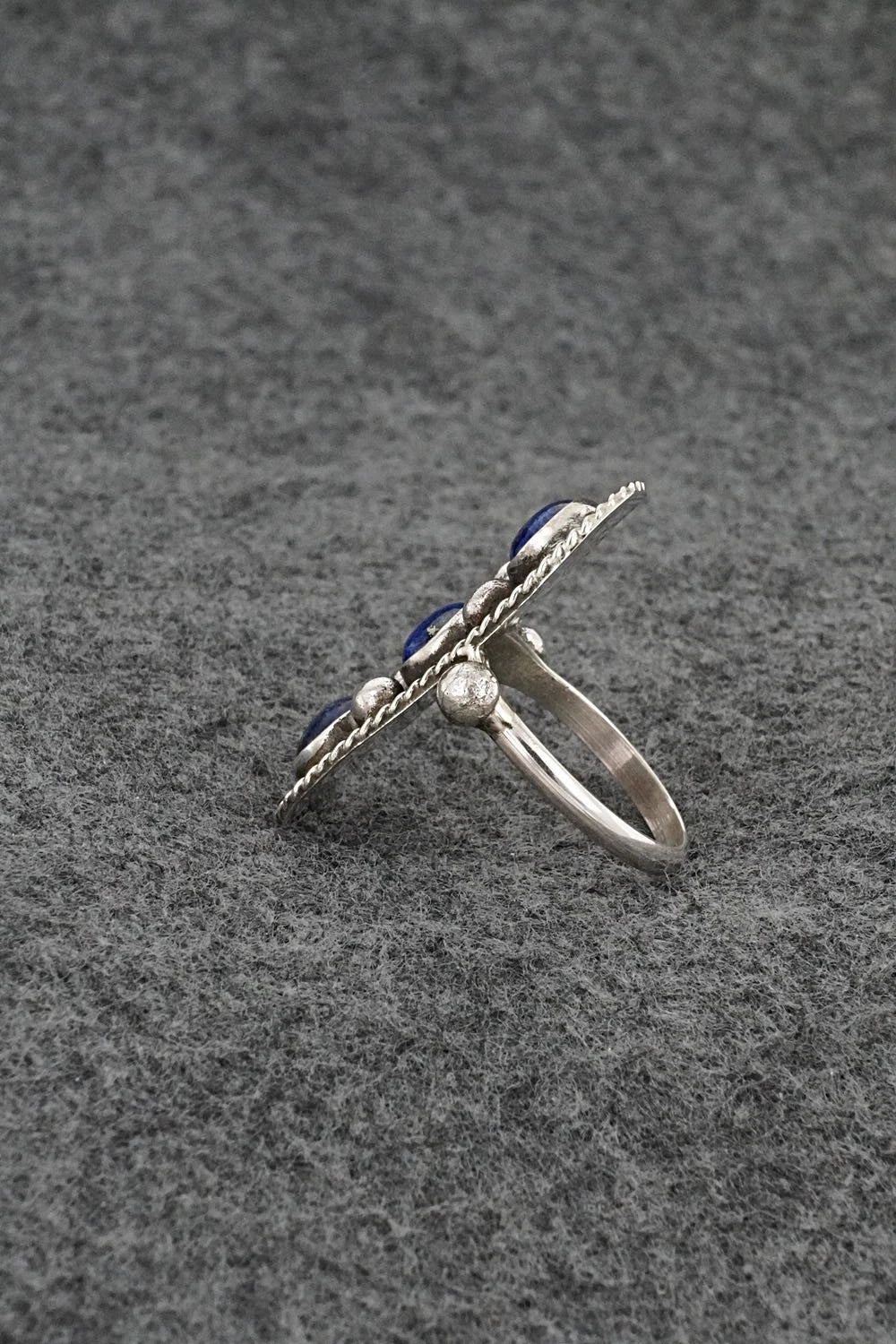 Lapis & Sterling Silver Ring - Priscilla Reeder - Size 8