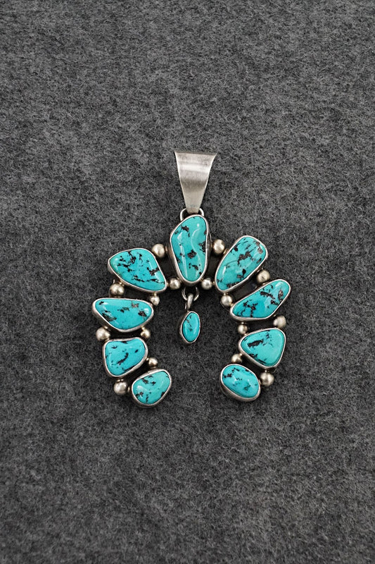 Turquoise & Sterling Silver Pendant - Kathleen Livingston