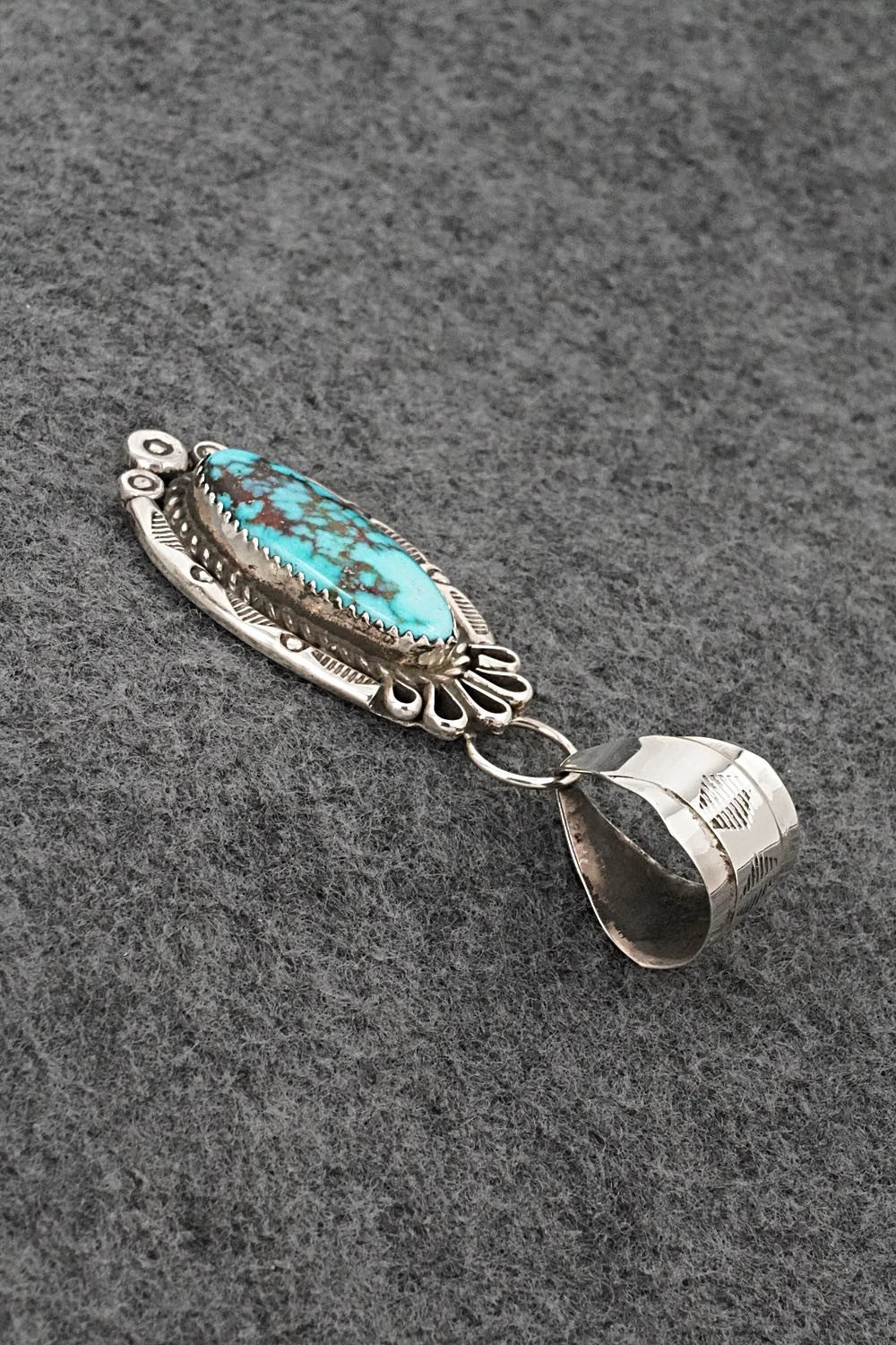 Turquoise & Sterling Silver Pendant - Phil Nez