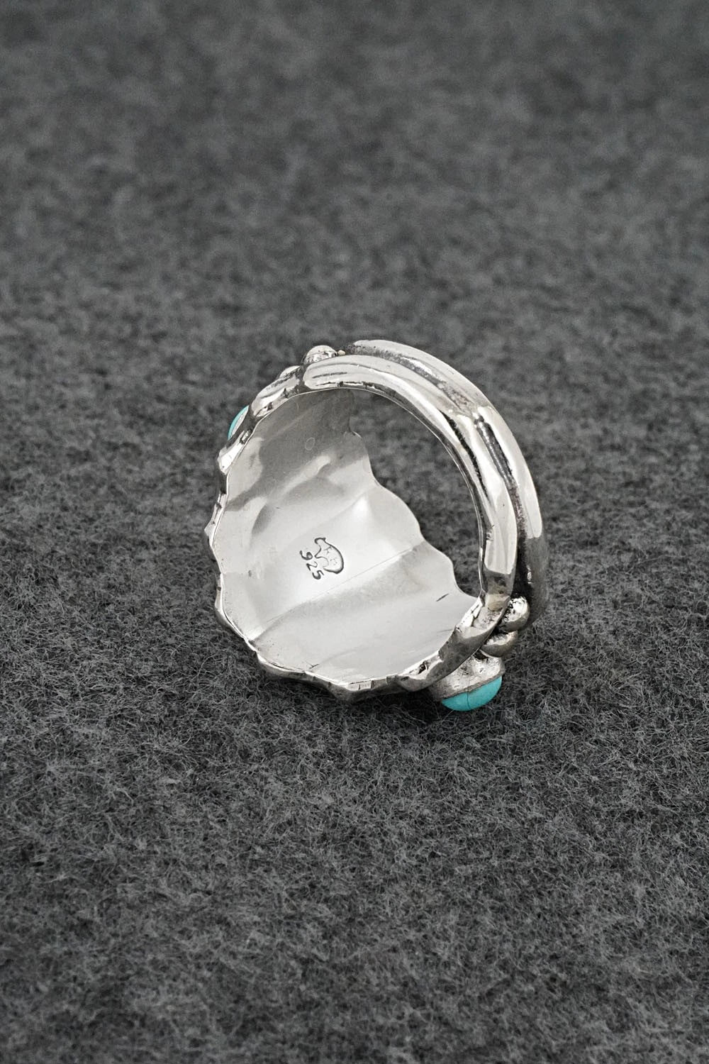 Turquoise & Sterling Silver Ring - Genevieve Francisco - Size 11