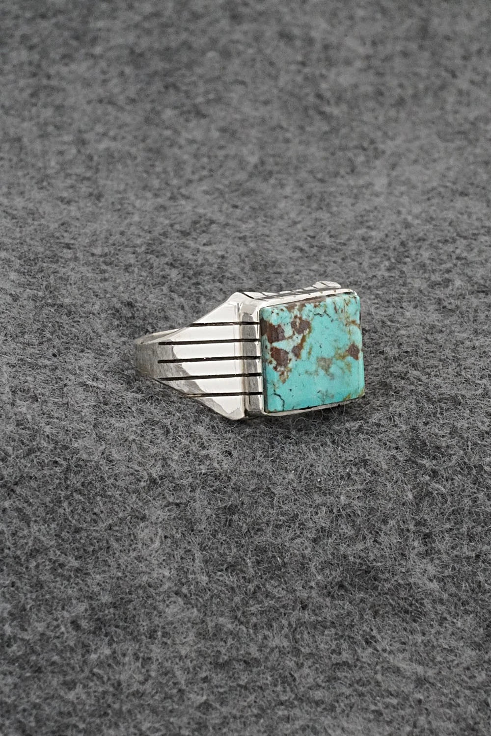 Turquoise & Sterling Silver Ring - Trevor Jack - Size 11.5