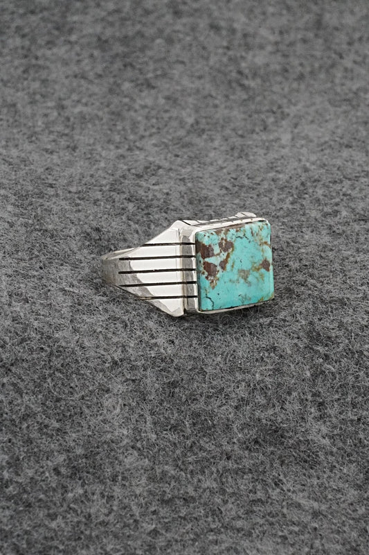 Turquoise & Sterling Silver Ring - Trevor Jack - Size 11.5