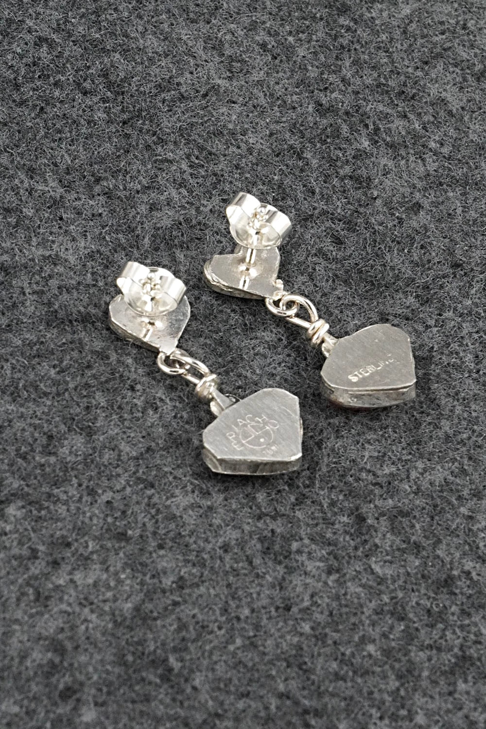 Opalite & Sterling Silver Inlay Earrings - Ola Eriacho