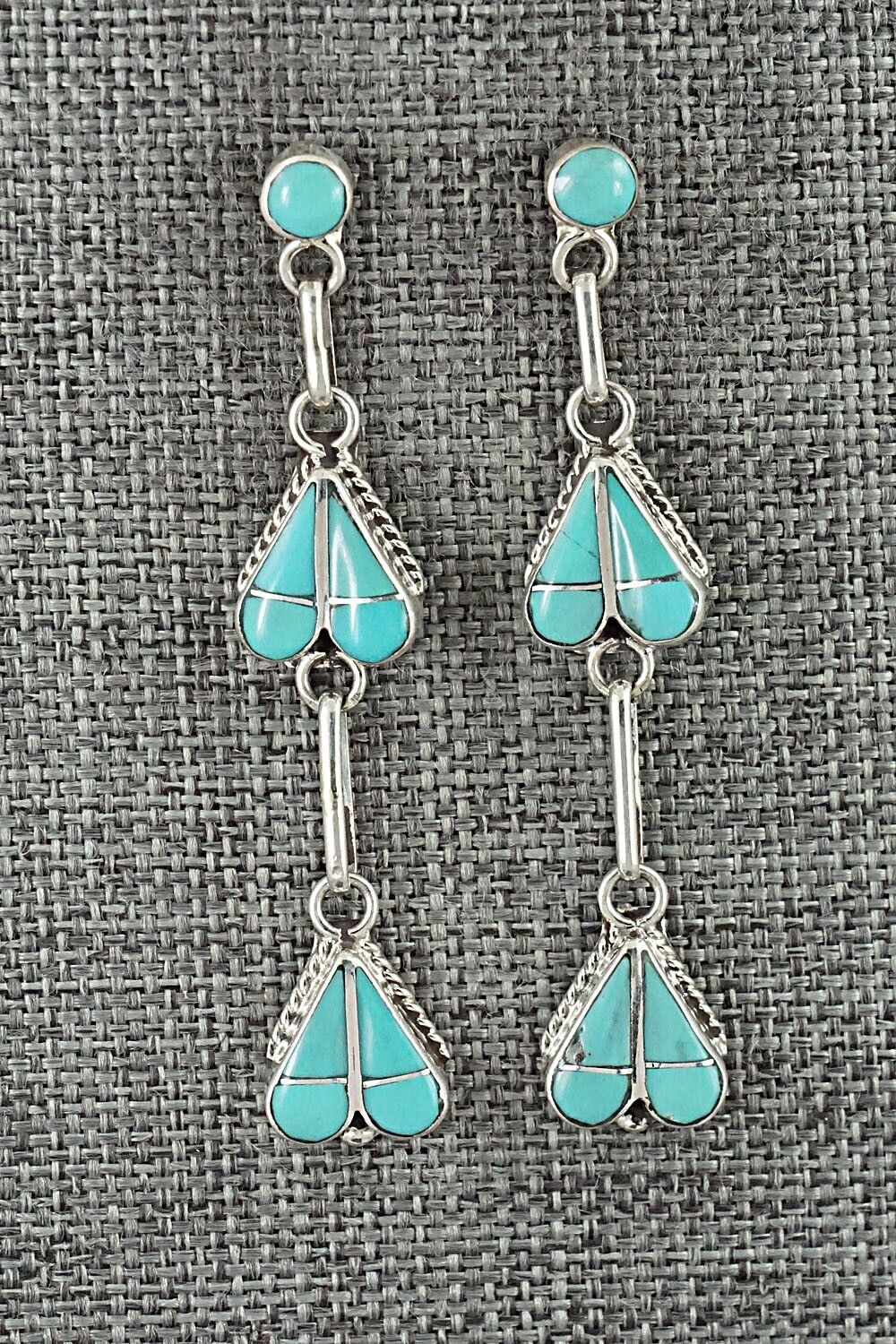 Turquoise and Sterling Silver Earrings - Velda Nastacio