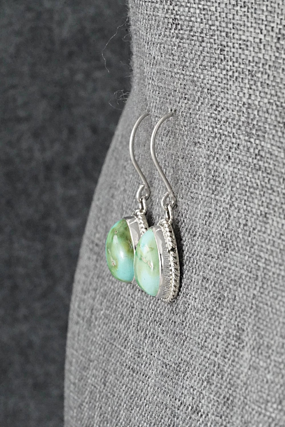 Turquoise & Sterling Silver Earrings - Eugene Gruber