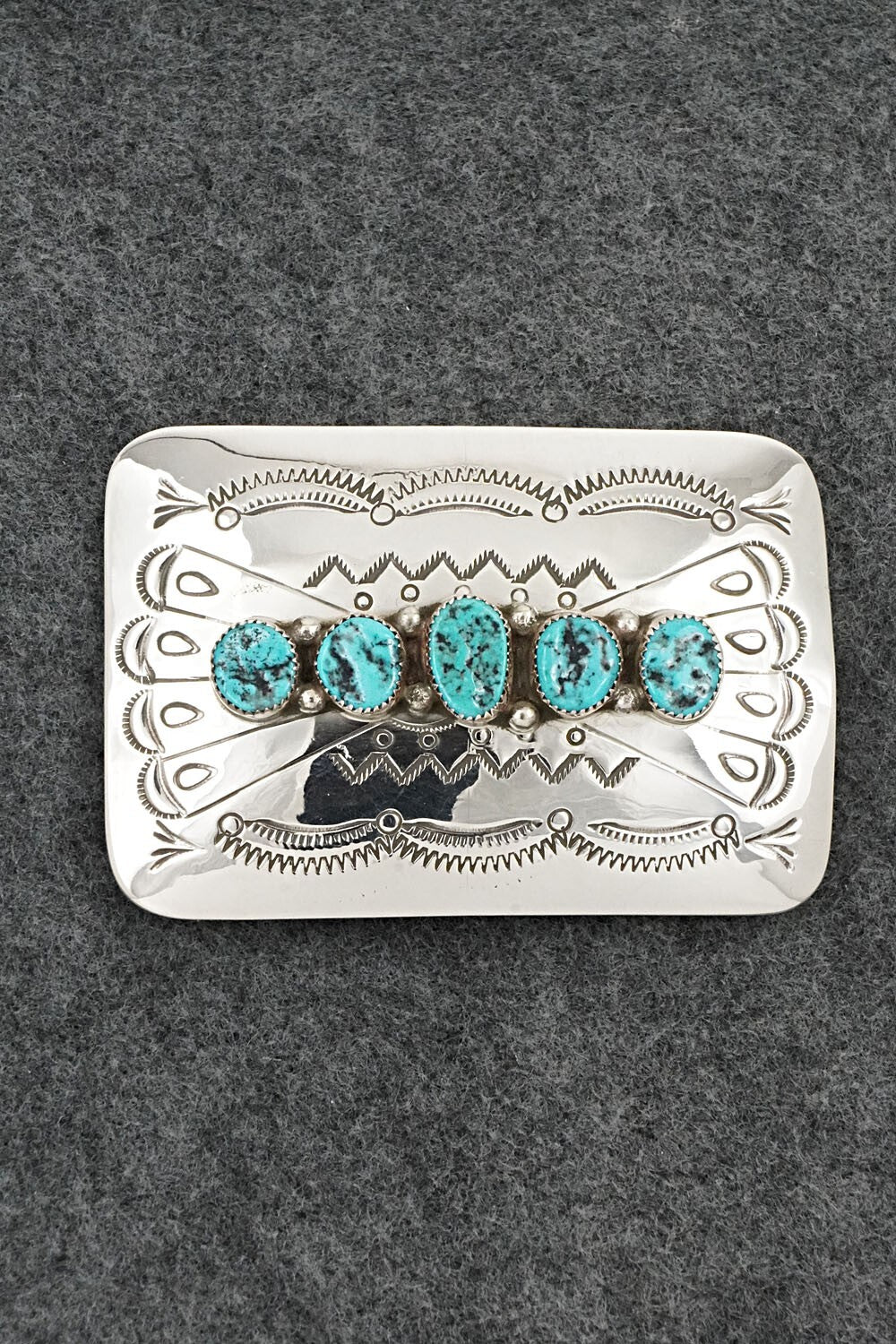 Turquoise & Sterling Silver Belt Buckle - Jolene Begay
