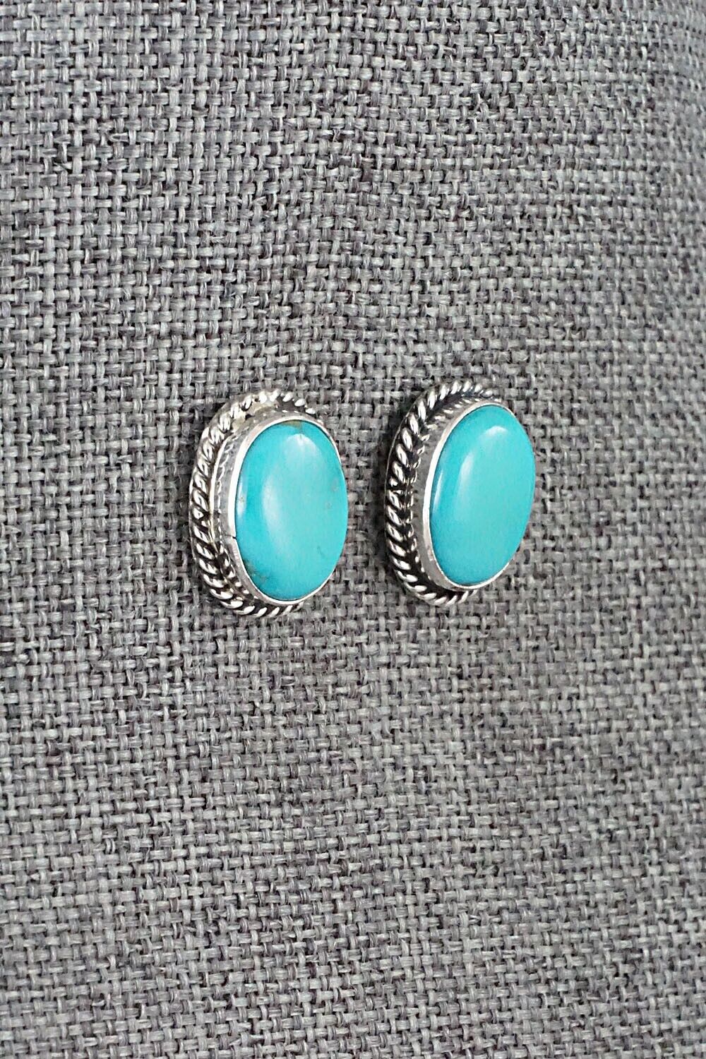 Turquoise & Sterling Silver Earrings - Marco Begaye